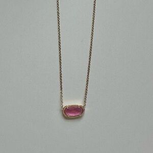 Elisa Gold Pendant Necklace in Azalea Illusion
